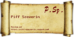 Piff Szeverin névjegykártya